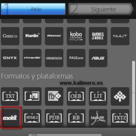 Convertir a formato Mobi para Ebook